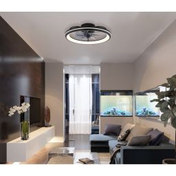 Globo Lighting Celeste lampa podsufitowa z wentylatorem 1x40 W czarna 03643