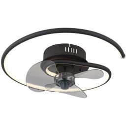 Globo Lighting Koren lampa podsufitowa z wentylatorem 1x30 W czarna 03660