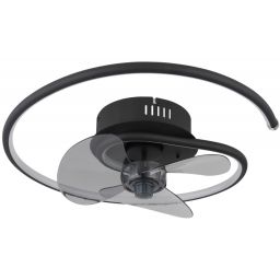 Globo Lighting Koren lampa podsufitowa z wentylatorem 1x30 W czarna 03660