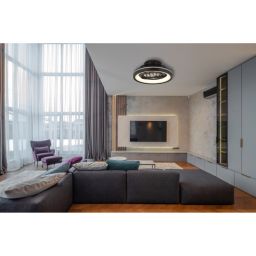 Globo Lighting Deanne lampa podsufitowa z wentylatorem 1x40 W czarna 03665