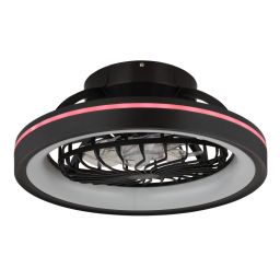 Globo Lighting Deanne lampa podsufitowa z wentylatorem 1x40 W czarna 03665