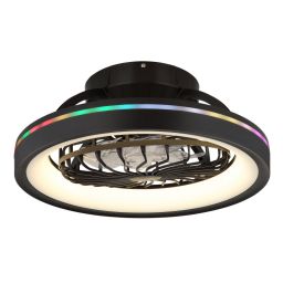 Globo Lighting Deanne lampa podsufitowa z wentylatorem 1x40 W czarna 03665