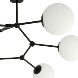 Emibig Space lampa podsufitowa 6x10 W czarna-opal 1133/6