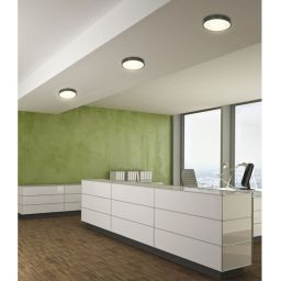 Globo Lighting Lucena plafon 1x28W LED czarny mat/biały opalizowany 12368-30