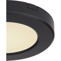 Globo Lighting Lasse plafon 1x6W LED czarny/biały opalizowany 12379-6B