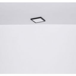 Globo Lighting Lasse plafon 1x18W LED czarny/biały opalizowany 12380-18B