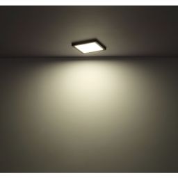 Globo Lighting Lasse plafon 1x18W LED czarny/biały opalizowany 12380-18B