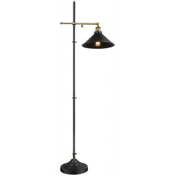 Globo Lighting Lenius lampa stojąca 1x60W czarna/stare złoto 15053S