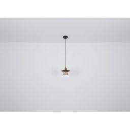 Globo Lighting Viejo lampa wisząca 1x60W czarny mat/miedziany 15086BH