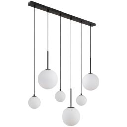 Globo Lighting Hallie lampa wisząca 3x9 W, 3x5 W biała-czarna 15168-6