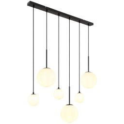 Globo Lighting Hallie lampa wisząca 3x9 W, 3x5 W biała-czarna 15168-6