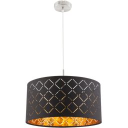 Globo Lighting Clarke lampa wisząca 1x60W czarna/złota 15229H