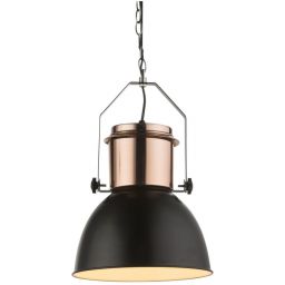 Globo Lighting Kutum lampa wisząca 1x40W czarna/miedź 15282