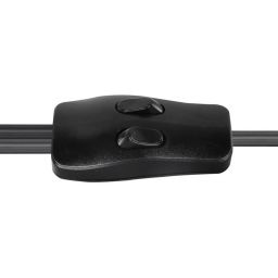 Globo Lighting Mina lampa stojąca 2x40W czarna/drewno 15326-2SN