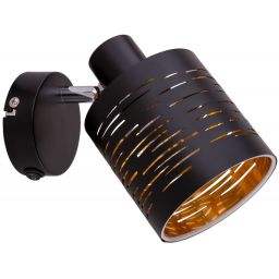Globo Lighting Tunno kinkiet 1x15W czarny/złoty 15342-1