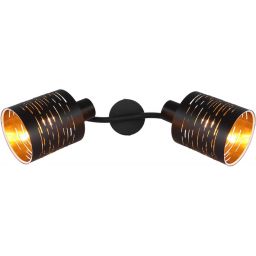 Globo Lighting Tunno lampa podsufitowa 2x15W czarna/złota 15342-2