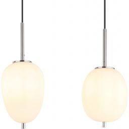 Globo Lighting Blacky I lampa wisząca 4x40W nikiel mat/szkło opalizowane 15345-4NO