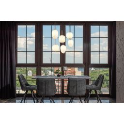 Globo Lighting Blacky I lampa wisząca 6x40W nikiel mat/szkło opalizowane 15345-6NO