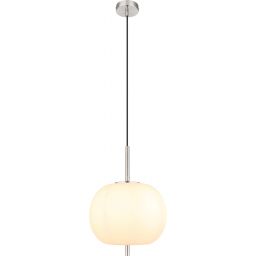Globo Lighting Blacky I lampa wisząca 1x60W nikiel mat/szkło opalizowane 15345H1NO