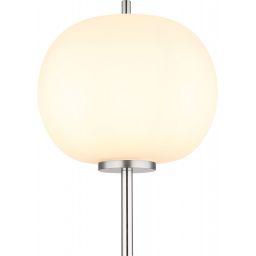 Globo Lighting Blacky I lampa stojąca 1x60W nikiel mat/szkło opalizowane 15345SNO