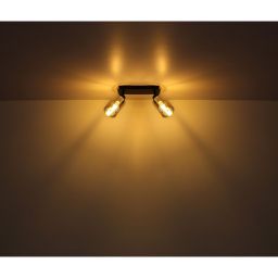 Globo Lighting Hadera lampa podsufitowa 2x15W czarny mat/przydymiony 15465-2