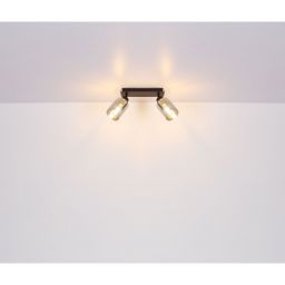 Globo Lighting Hadera lampa podsufitowa 2x15W czarny mat/przydymiony 15465-2