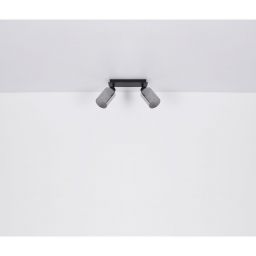 Globo Lighting Hadera lampa podsufitowa 2x15W czarny mat/przydymiony 15465-2