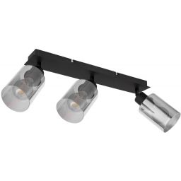 Globo Lighting Hadera lampa podsufitowa 3x15W czarny mat/przydymiony 15465-3