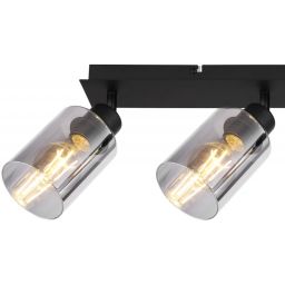 Globo Lighting Hadera lampa podsufitowa 3x15W czarny mat/przydymiony 15465-3