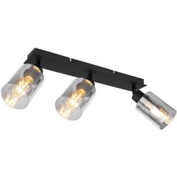 Globo Lighting Hadera lampa podsufitowa 3x15W czarny mat/przydymiony 15465-3