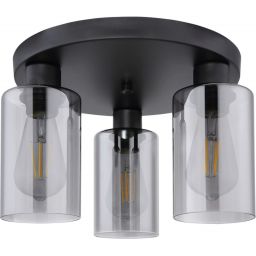 Globo Lighting Hadera lampa podsufitowa 3x60W czarny mat/przydymiony 15465-3D