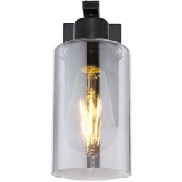 Globo Lighting Hadera kinkiet 1x60W czarny mat/przydymiony 15465W