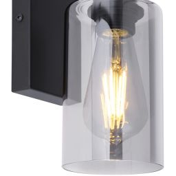 Globo Lighting Hadera kinkiet 1x60W czarny mat/przydymiony 15465W