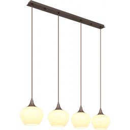 Globo Lighting Maxy lampa wisząca 4x40W brązowy/szkło opalizowane 15548-4HC