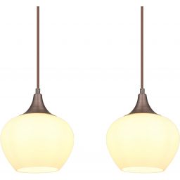 Globo Lighting Maxy lampa wisząca 4x40W brązowy/szkło opalizowane 15548-4HC