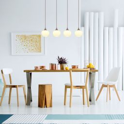 Globo Lighting Maxy lampa wisząca 4x40W brązowy/szkło opalizowane 15548-4HC