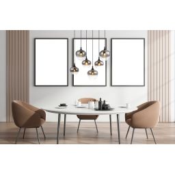 Globo Lighting Maxy lampa wisząca 6x40W czarny mat/szkło dymione 15548-6H