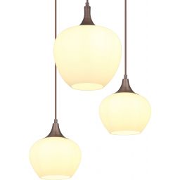 Globo Lighting Maxy lampa wisząca 6x40W brązowy/szkło opalizowane 15548-6HC