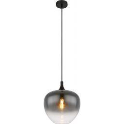 Globo Lighting Maxy lampa wisząca 1x40W czarny mat/szkło dymne 15548H1