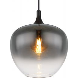 Globo Lighting Maxy lampa wisząca 1x40W czarny mat/szkło dymne 15548H1