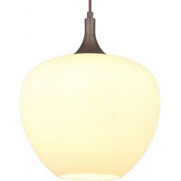 Globo Lighting Maxy lampa wisząca 1x60W brązowy/szkło opalizowane 15548H1C