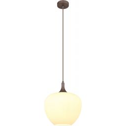 Globo Lighting Maxy lampa wisząca 1x60W brązowy/szkło opalizowane 15548H1C