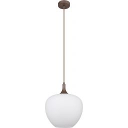 Globo Lighting Maxy lampa wisząca 1x60W brązowy/szkło opalizowane 15548H1C
