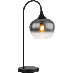 Globo Lighting Maxy lampa stołowa 1x40W czarny mat/szkło dymne 15548T
