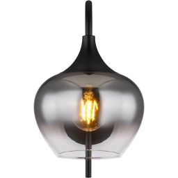 Globo Lighting Maxy kinkiet 1x40W czarny mat/szkło dymne 15548W