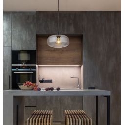 Globo Lighting Giuseppe lampa wisząca 1x40W czarny mat/przydymiony 15566H