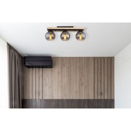 Globo Lighting Conni lampa podsufitowa 3x25W czarny mat/brąz/przydymiony 15569-3D