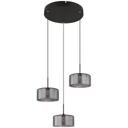 Globo Lighting Fogsy lampa wisząca 3x24 W czarna 15634-3