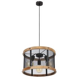 Globo Lighting Jeanie lampa wisząca 3x40W czarny mat/brąz 15661H1