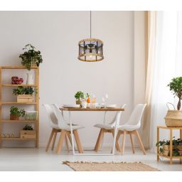 Globo Lighting Jeanie lampa wisząca 3x40W czarny mat/brąz 15661H1